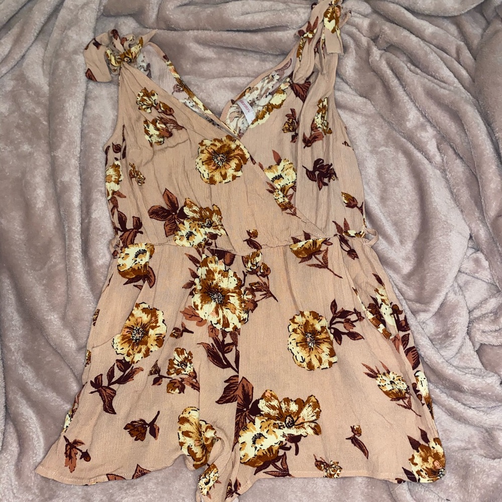 Blush floral romper
